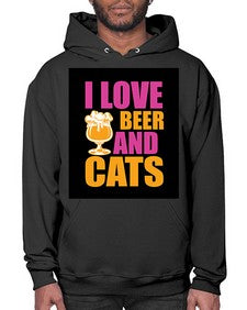 i love beer and cats 1137# - beer- Hoodie