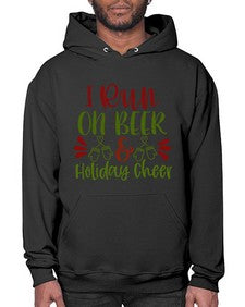 i run on beer holiday cheer 1160# - beer- Hoodie