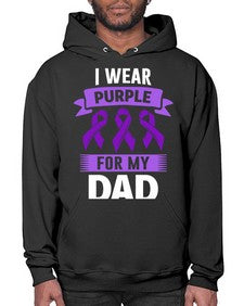i wear purple for dad 169# - alzheimers- Hoodie