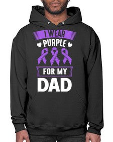 i wear purple for dad 170# - alzheimers- Hoodie
