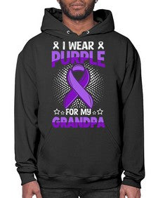 i wear purple for grandpa 172# - alzheimers- Hoodie