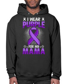 i wear purple for mama 173# - alzheimers- Hoodie