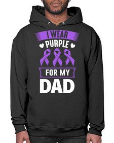 i wear purple for my 186# - alzheimers- Hoodie