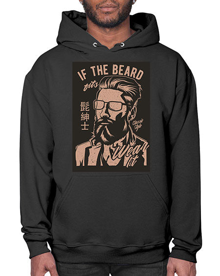 if the beard fits wear it cs 151# - bears - animals- Hoodie
