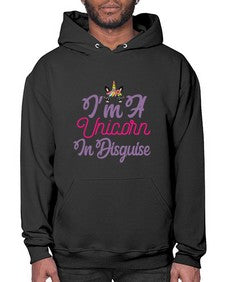 im a unicorn in disguise 228# - unicorn- Hoodie