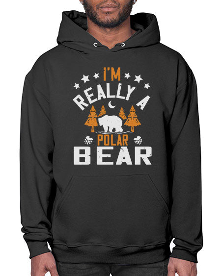 im really a polar bear 147# - bears - animals- Hoodie
