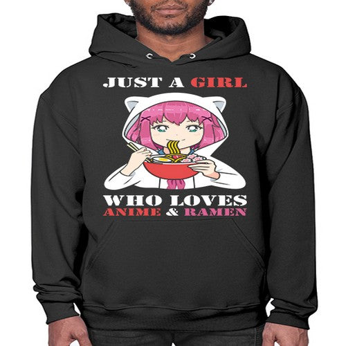 just a girl who loves anime and ramen258# - anime- Hoodie