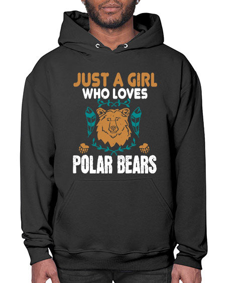just a girl who loves polar bear 163# - bears - animals- Hoodie