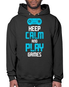 keep calm and play games 133# - video games- Hoodie