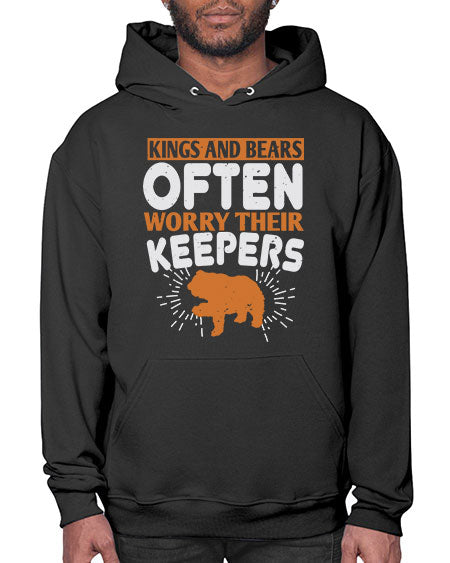 kings and bears often worry their keepers 165# - bears - animals- Hoodie