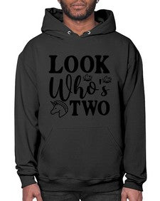 look whos two 267# - unicorn- Hoodie