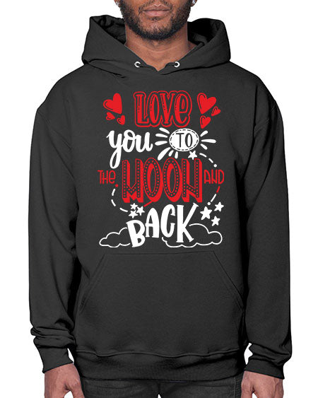 love you to the moon and back 4# - moon- Hoodie