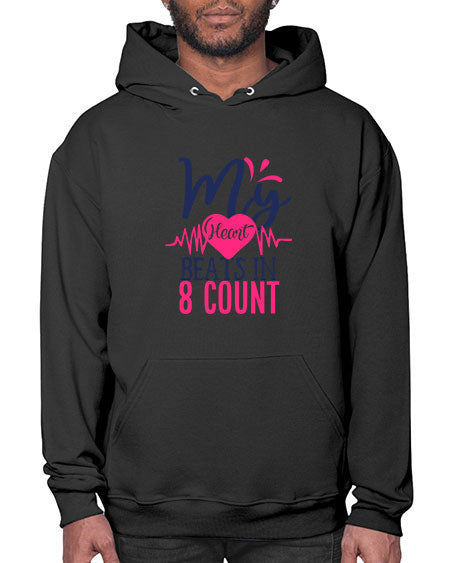 my heart beats in count 1740# - cheer- Hoodie