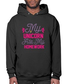 my unicorn ate my homework 324# - unicorn- Hoodie