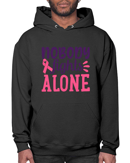 nobody fights alone Style 6# - breast cancer- Hoodie