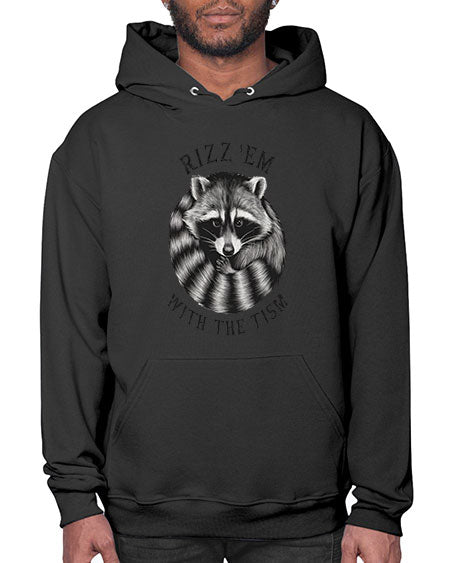 rizzem with the tism 53# - raccoon- Hoodie