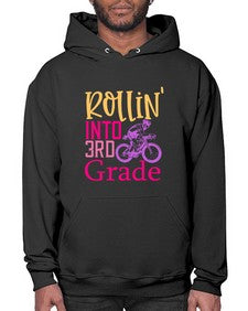 rollin into third grade 782# - third grade- Hoodie