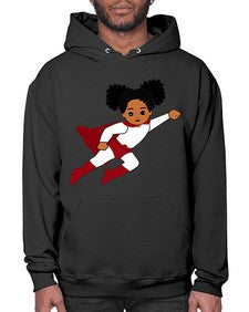 super kids girl 6# - black girls or women- Hoodie