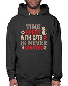 time spend with cat is never wasted Style 121# - cats- Hoodie