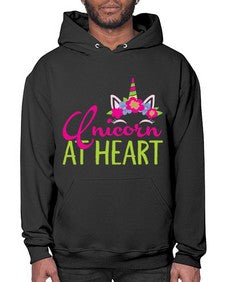 unicorn at heart 444# - unicorn- Hoodie