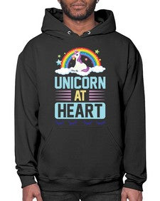 unicorn at heart 448# - unicorn- Hoodie