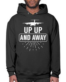 up up and away  46# - airplane- Hoodie