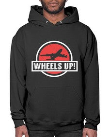 wheels up  50# - airplane- Hoodie