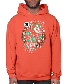 Bear motocross rider 15# - cartoon animals- Hoodie