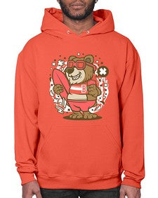 Bear surfing 17# - cartoon animals- Hoodie