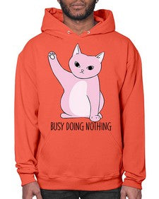 Busy Doing Nothing - cats- Hoodie