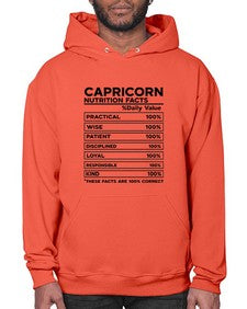 Capricorn Nutrition Facts 185# - capricorn- Hoodie
