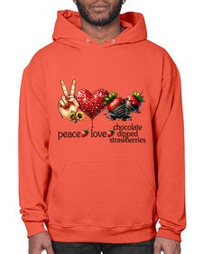 Chocolate Dipped Strawberries 727# - strawberry- Hoodie