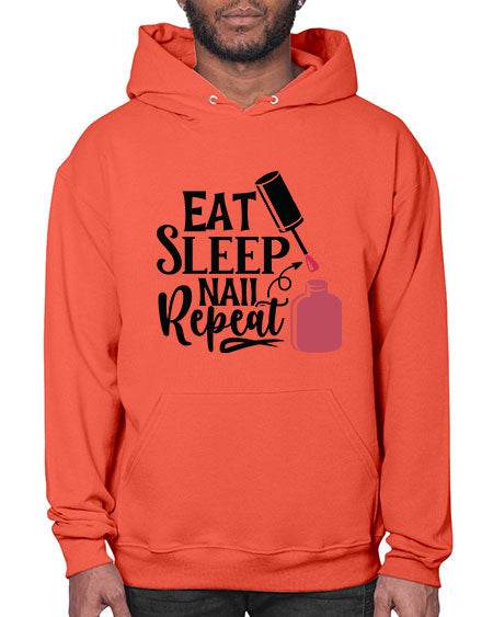 Eat Sleep Nail Repeat 737# - nail tech- Hoodie