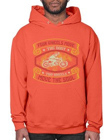 Four wheels move the body 20# - motorcycle- Hoodie