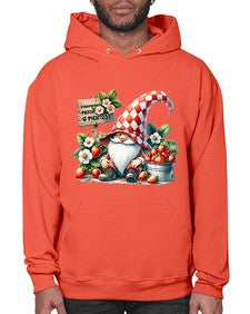 Gnome Strawberry Patch 999# - strawberry- Hoodie
