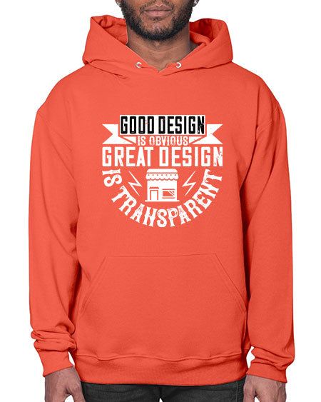 Good design is obvious Great design is transparent Style 170# - architect- Hoodie