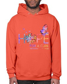 Hope For A Cure Alzheimer Awareness Flower 162# - alzheimers- Hoodie