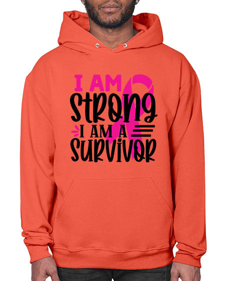 I Am Strong I Am a Survivor 19# - breast cancer- Hoodie