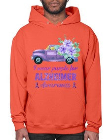 I Wear Purple For AlzheimerS Awareness 168# - alzheimers- Hoodie