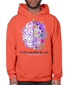 I Will Remember For You Brain Alzheimers Awareness 184# - alzheimers- Hoodie