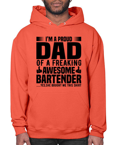Im a proud dad Style 228# - bartender- Hoodie