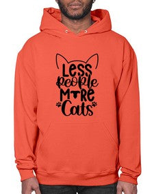 Less People More Cats Style 97# - cats- Hoodie