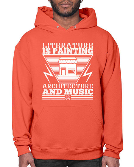 Literature is painting architecture and music Style 275# - architect- Hoodie