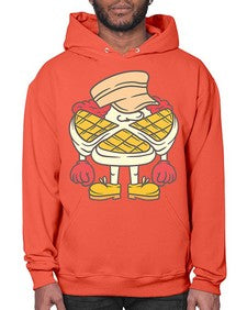 Misterious waffle 165# - cartoon food- Hoodie