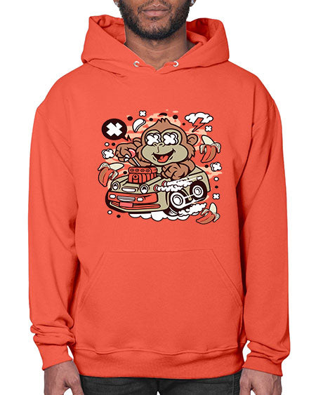 Monkey Hotrod - monkey- Hoodie