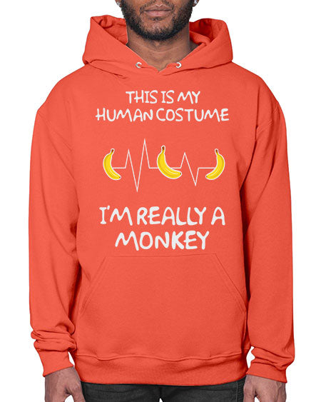Monkey Human Costume Banana 15# - monkey- Hoodie