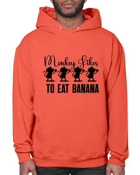 Monkey likes to eat banana  - monkey- Hoodie