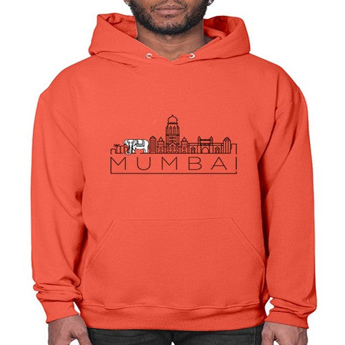 Mumbai Minimal Skyline copy 1380# - cities- Hoodie