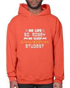 No life non money no sleep engineering student 19# - computer- Hoodie