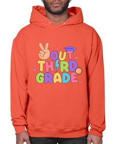 Peace Out third Grade Peace 648# - third grade- Hoodie